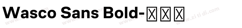 Wasco Sans Bold字体转换